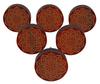 IBA Indianbeautifulart Brown Engraved Knobs Pack of 10 Wooden Wardrobe Door Knobs Drawer