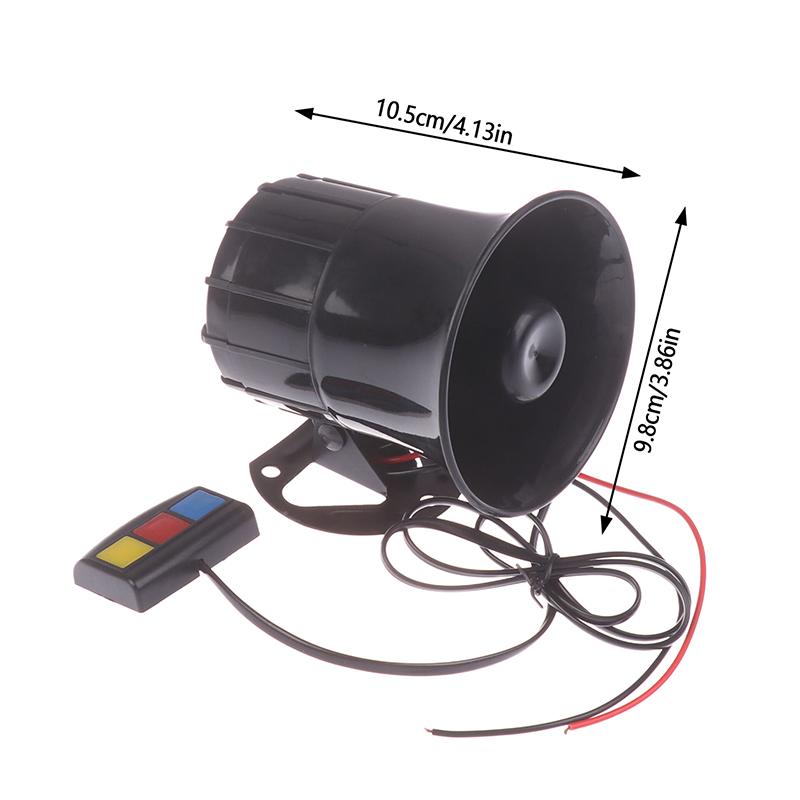 3 Tone Sound Loud Car Horn Air Horn 12V Loud Sound Horn Car Loud Speaker Motorcycle Police Fire Siren Horn Speaker 115DB Visible