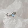 Irregular Cross Star Light Luxury Opal Ring Natural Stone Star Couple Adjustable Rings Moonstone Geometric Jewelry Party Gift