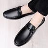 Fashion Mens Shoes Casual Loafers Men Genuine Leather Luxury Brand Mens Slip On Flats Fashion Breathable Driving Shoes High-end Quality