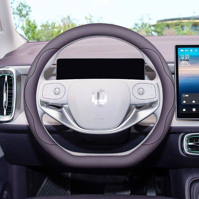 Индивидуальная накладка на руль из натуральной кожи для моделей Leapmotor B10/2026 цвета Star Heng Purple