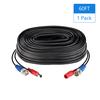 60ft /18.3m 2-in-1 Video Power CCTV Cable BNC Extend Cord for Home Security Surveillance Cameras DVR System