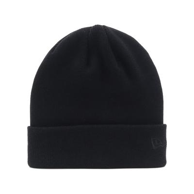 Шапка New Era Free Basic с отворотом, хлопковая вязка, черная,