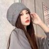 Autumn/Winter Essential: Lazy Style Slouchy Beanie for Women - Large Head Circumference, Fashionable Cold Weather Hat.