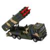 1/50 Военная ракетная модель автомобиля из сплава с инерционным двигателем, игрушечная ракета со звуком и светом для детей