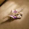 Pearl zirconia brooch accessory for formal coat, dress accessory, large coat accessory, brooch accessory