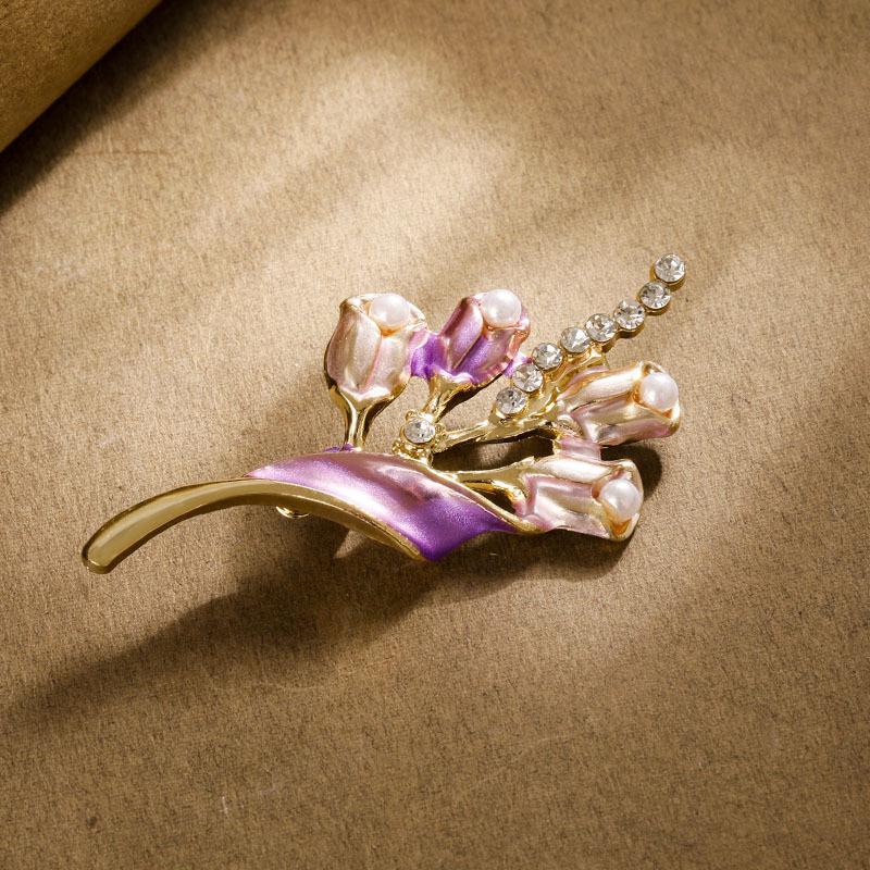 Pearl zirconia brooch accessory for formal coat, dress accessory, large coat accessory, brooch accessory
