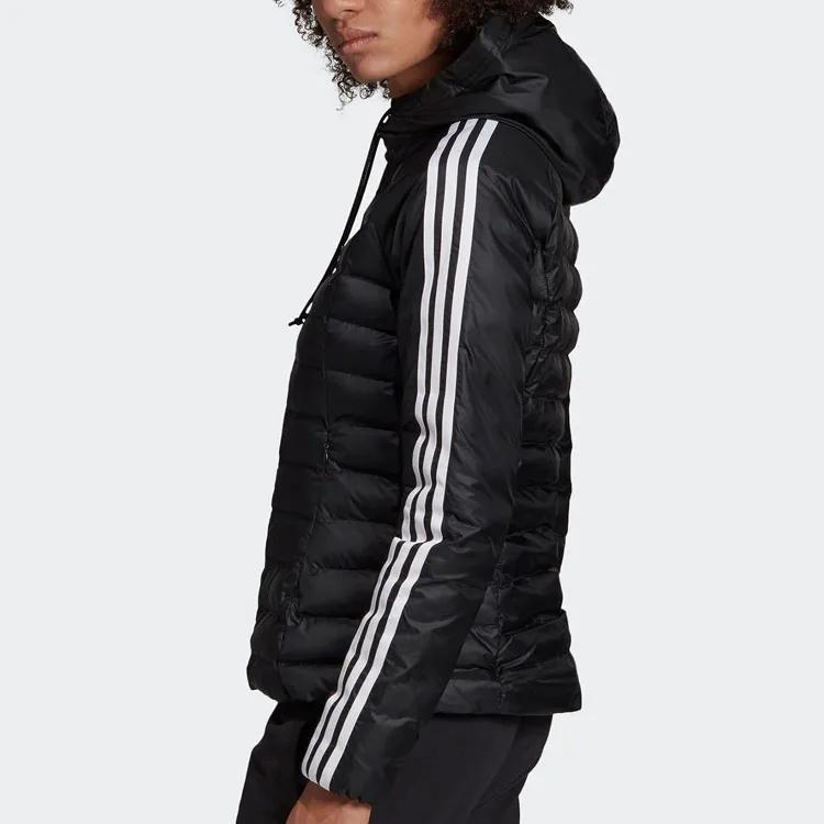 Adidas Originals three-stripe hooded puffer jacket (Unisex) Puffer Jackets ED4784