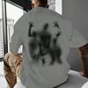 New Men's Short Sleeve T-Shirt 3d Print Oversized T-Shirt For Men Summer Street Hip-Hop Man Clothes Shadow Print Tees Tops 2024