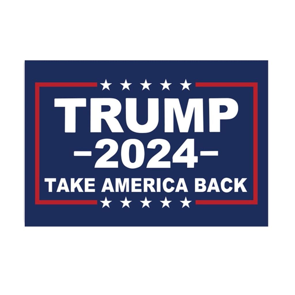 2024 Yard Sign With H-Stakes - Double Sided 18x12 Inch , Placard Voted For Signs Triggering Signs Decoration Outdoor Yard