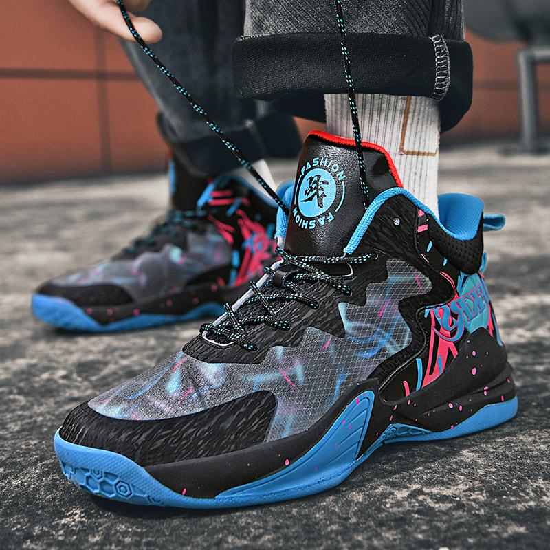 Модные мужские баскетбольные кроссовки, нескользящие, повседневные, мужские, высококачественные, баскетбольные ботинки, женские, дышащие, уличные, носимые, теннисные кроссовки