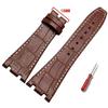 Высококачественный кожаный ремешок для часов Audemars Piguet AP15400 15703 15500 Серия Royal Oak Мужской часовой ремешок Двойной вогнутый интерфейс 26 мм