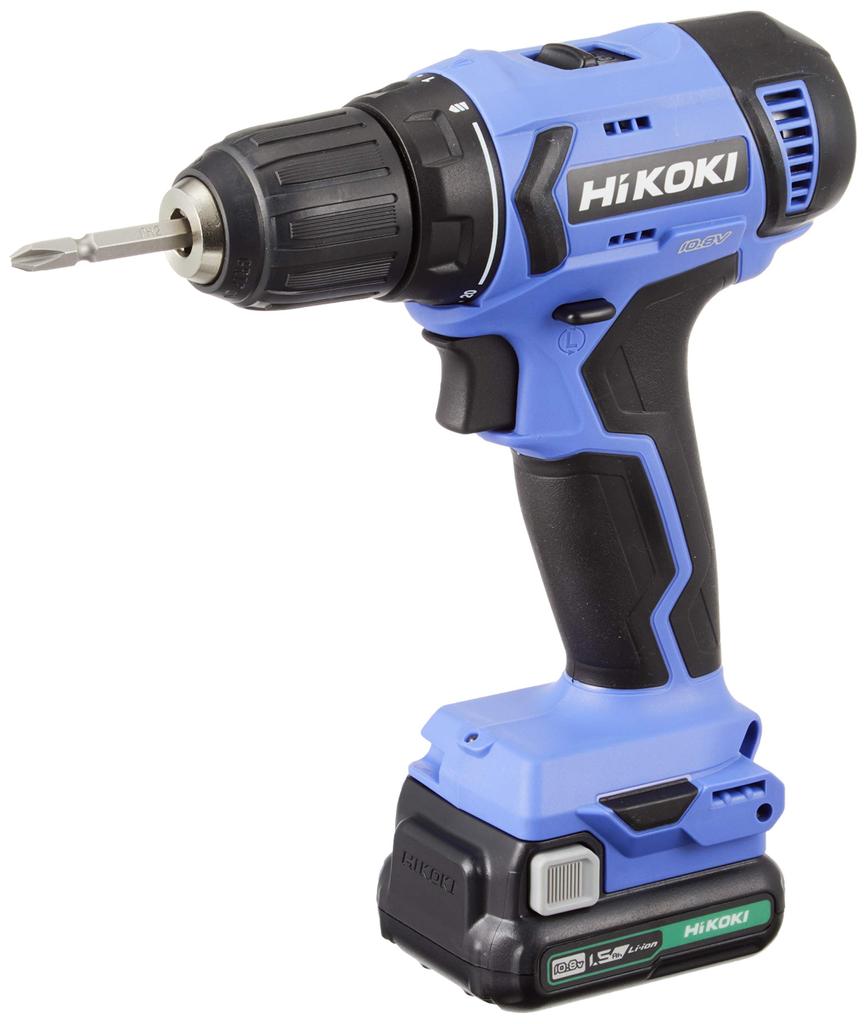 Дрель-шуруповерт HiKOKI FDS12DAL В комплект входят 2 зарядных устройства и кейс Аккумуляторная электрическая дрель 10,8 В, FDS12DAL(2ES)