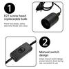 1.8m Power Cord Cables E17 Bulb Socket Base Holder Full Teeth Lamp Base Holder With Switch Wire For Led Bulbs Fixture Hang lamp