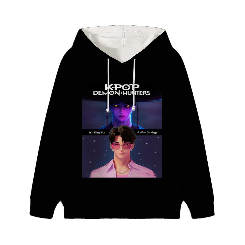 Толстовка Demon Hunters Zoey Rumi Mira KPop Huntrix Girl Детская толстовка Детская Саджа Мальчики Пуловер Харадзюку Осень Зима Топы
