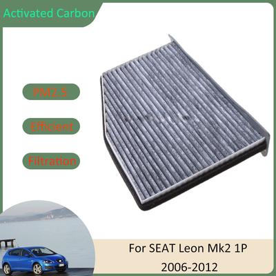 Фильтр кондиционера для SEAT Leon Mk2 1P 2006 2007 2008 2009 2010 2011 2012 1K1819653A активированный уголь автомобили гаджеты транспортное средство