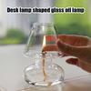 1PC Nordic Handmade Glass Oil Lamp Durable Glass Candleholder with Protective Shade 13x4.2cm