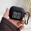 Модный Черный Номер Футбол с Крючком для Airpod Pro 3 Pro2 Черный Чехол Силиконовый Чехол для Apple Airpods 2 1 Чехлы для Наушников