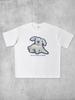 Oversized T-shirt with a Y2k Dog Print