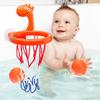 Baby Bath Toy Children Water Play Toys Set Bathroom Bathtub Suction Cup Shooting Basketball Hoop with 3 Balls Bath Toys for Kids