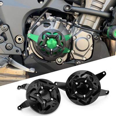LEDISHUN Крышка двигателя, Слайдер двигателя, Защита двигателя для Kawasaki Z1000, Z1000SX, Ninja 1000 (2010-2024 гг.), и Z900 (ZR900B) (2017-2024) (черный)