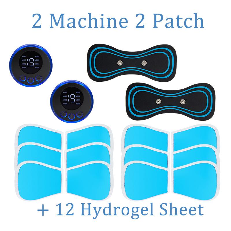 EMS Mini Electric Pulse Neck Masager LCD Display 8 Mode Cervical Massage Patch Muscle Pain Relief Tool Portable Body Massager