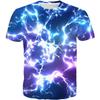 Летняя мода 3D-печать Крутой принт Мужская Женская Повседневный узор Круглый вырез Футболка с коротким рукавом