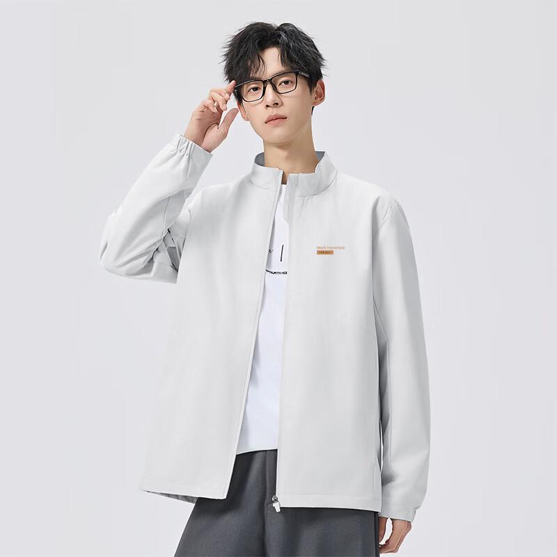 Mark Fairwhale Men's Casual Windproof Stand Collar Jacket