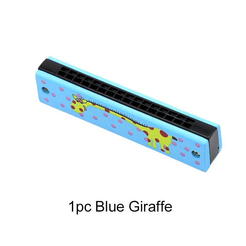 1 шт. Деревянная губная гармошка Музыкальный инструмент 16 отверстий Мультяшный милый узор для начинающих Музыкальные учебные пособия Школьные награды TMZ