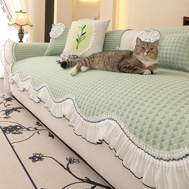 Summer Sofa Cushion New Cool High-End Sofa Mat Seat Cushion Straight Row Sofa Cover Cover Cloth