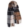 26 Cashmere Scarf Box Check Thick Check [Merfirge] Colors, 100% [wrapped] [gift Included] Pattern, Large, (CS1066) (42. Brown)