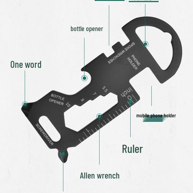 Portable Stainless Steel Keychain Multitool & Bottle Opener