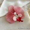 Women Korean Cloth Floral Pearl Hair Clip Sweet Phalaenopsis Flower Hairpin Female Headdress