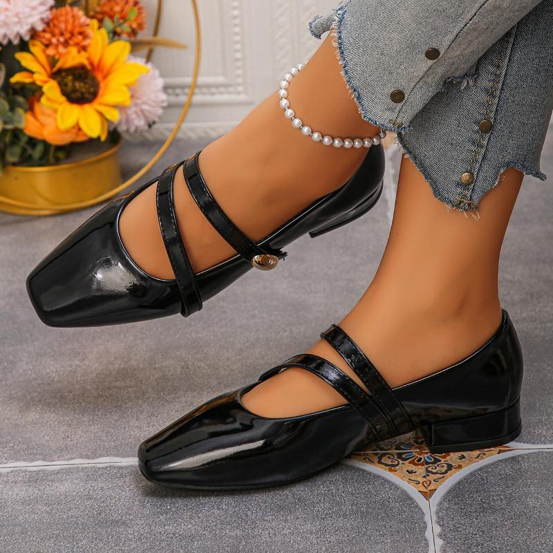 Women Simple and High-quality High Heel Square Toe Casual 2025 High Quality Ladies Shoes Buckle Strap Solid Fashion
