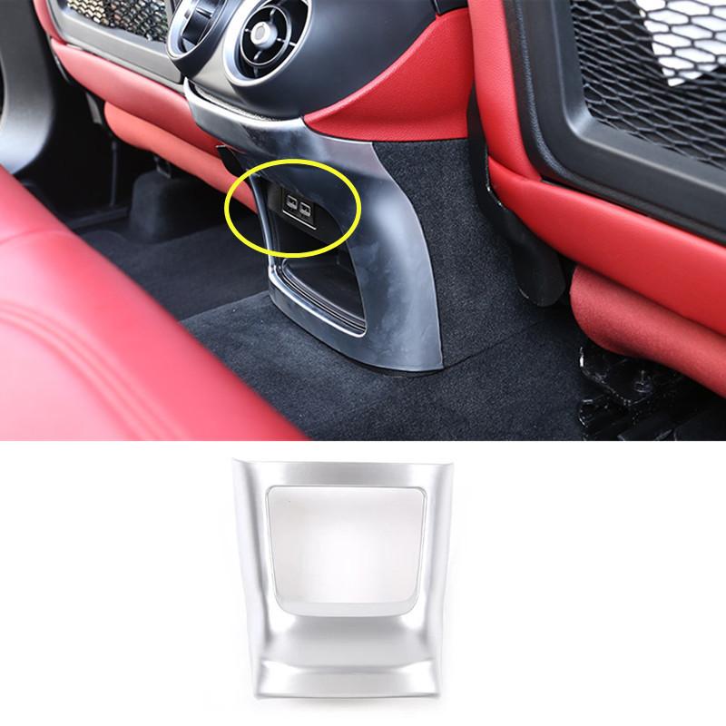 Декоративная рамка в стиле углеродного волокна для заднего выхлопного отверстия автомобиля, подходящая для Alfa Romeo Stelvio 2017-автомобильный интерьер