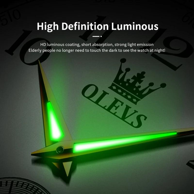 OLEVS Мужские часы кварцевые часы для мужчин кожаный ремешок роскошные деловые наручные часы дата водонепроницаемые арабские цифры маркеры