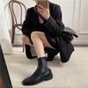 Fashion White Female Ankle Boots Work Short Shoes for Women Leather Elegant with Low Heels Booties Footwear Designer Luxury Chic New In