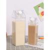 500/1000ml Milk Carton Water Bottle Transparent Plastic Portable Clear Box For Juice Tea Milk Bottles Drinking Cup