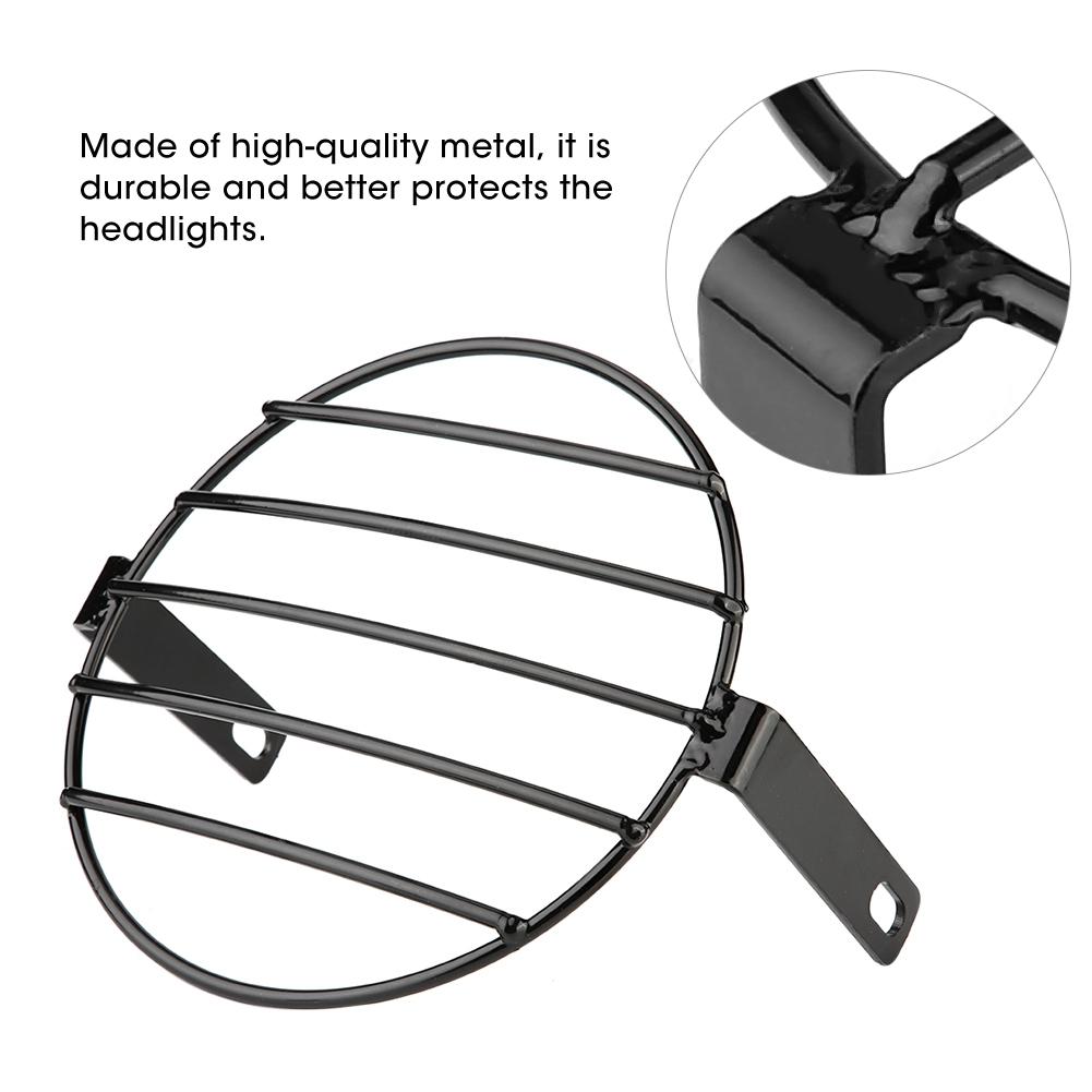 7inch Retro Metal Motorcycle Grill Side Mount Headlight Cover