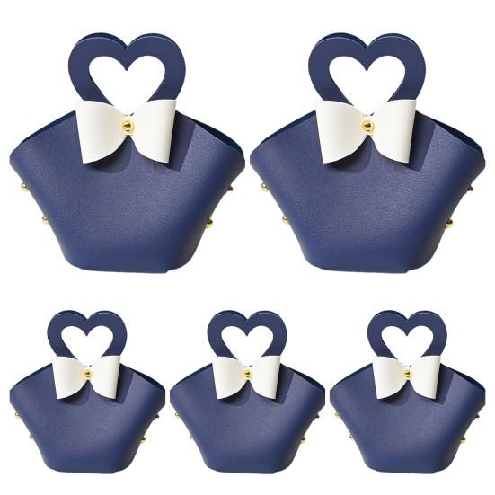 5 шт. подарочный пакет, удобная красочная мини-сумочка из искусственной кожи, сумки для конфет для вечеринок, свадебных украшений