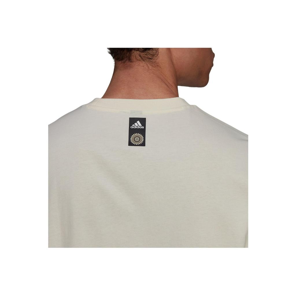 Adidas Sporty Casual Round Neck Short Sleeve T-Shirt Men Tops Off-White H54034