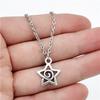 Fashion Antique Silver Color Star Swirl Pendant Necklace for Women Cute Star Jewelry Party Gifts