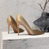 1 High Heels Pointed Temperament Celebrity Sexy Splicing Single Shoes Shallow Mouth Stiletto Single Shoes Women
