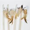 1PC Teaser Feather Toys Kitten Funny Colorful Rod Cat Wand Toys Wood Pet Cat Toys Interactive Stick Pet Cat Supplies