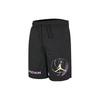 Retro Logo Print Drawstring Straight Shorts Men Bottoms Black DZ4123-011