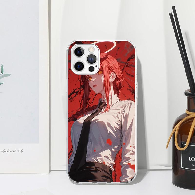 C-Chainsaw Mans Makima Phone Case For Iphone 17 Air 16 15 Plus 16E 14 Pro Max 13 Mini 12 11 7 8 SE Fundas Soft Back Cover 17 Air
