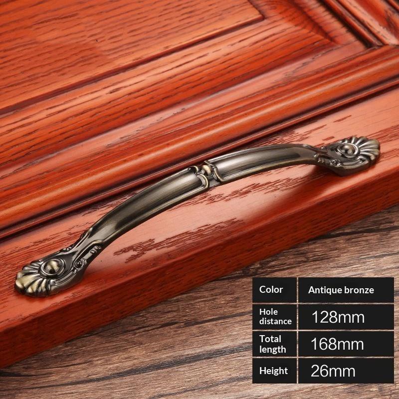 Ручки для шкафов серии «Бронза» из цинкового сплава, антикварные ручки для шкафов, ручки для ящиков, ручки для дверей гардероба, мебельные ручки