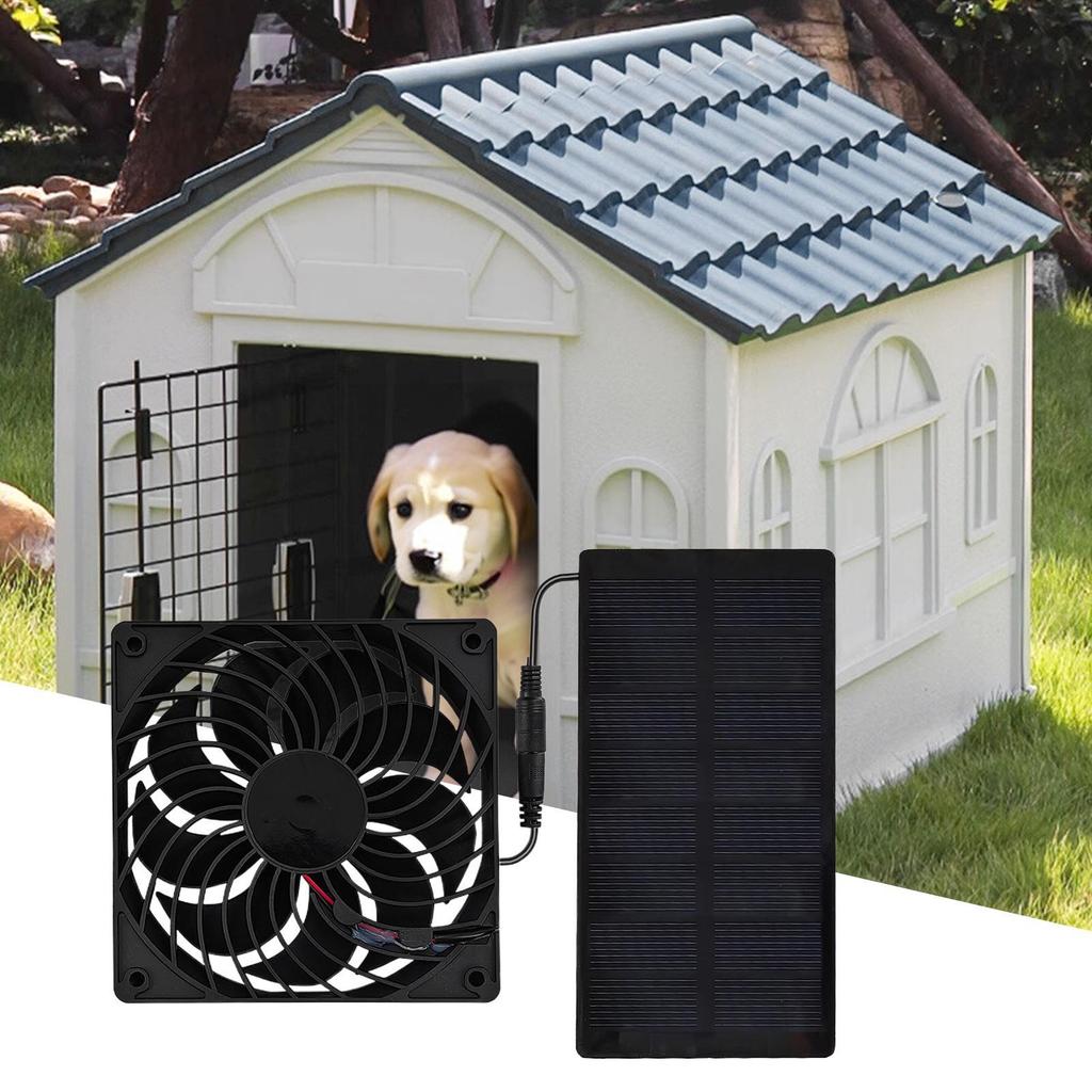 Solar Exhaust Fan For Chicken Coop 0.8w Greenhouse Exhaust Device Chicken Coop Ventilation Device For Home Barn Greenhouse Dog