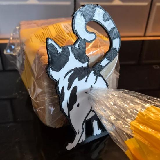 Хлебная клипса «Кошачья попа», напечатанная на 3D-принтере, держатель для пакетов для любителей кошек