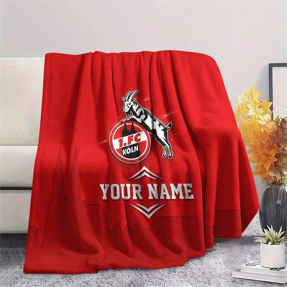 Custom Name 1. FC Köln Flannel Blanket, High quality Comfortable for All Seasons, Home Decor, Warmth and Comfort